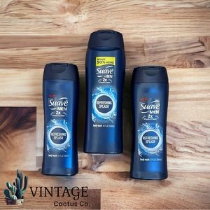 New! 3 Piece Bundle! Suave Mens Refreshing Splash Body Wash!